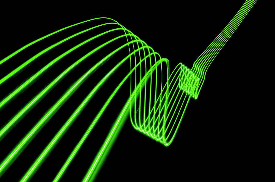 Green Abstract Coloured Lights Trails Photograph by John Rensten Green Abstract Coloured Lights Trails Photograph by John Rensten