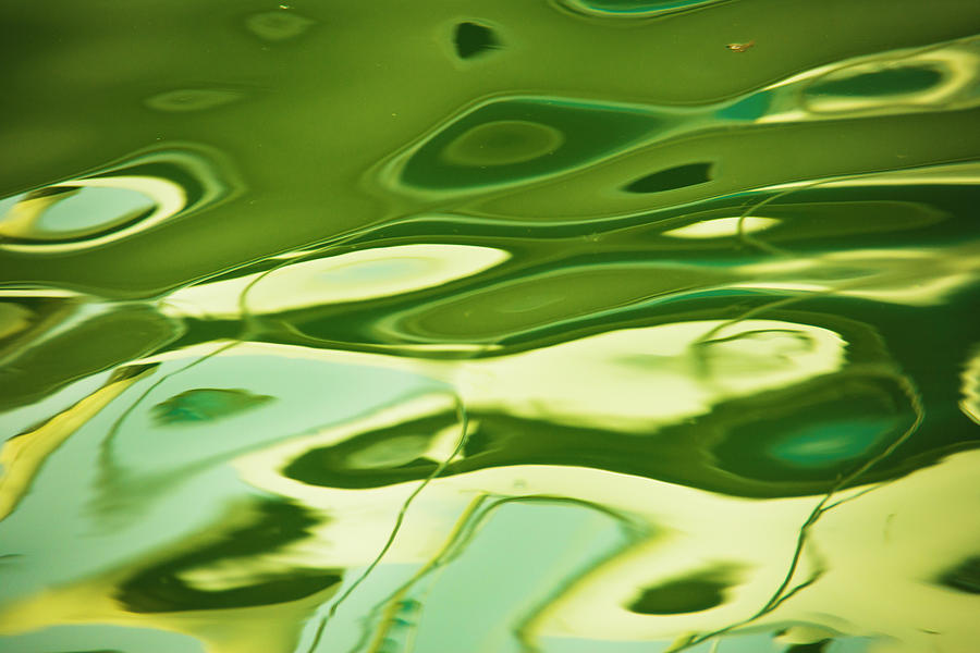 Green abstract reflection waves on water by Yulia Kazansky Green abstract reflection waves on water by Yulia Kazansky