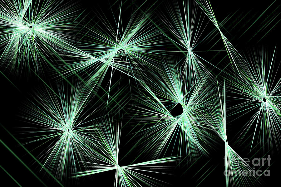 Green and Black Abstract Art Digital Art by Sandra Js
