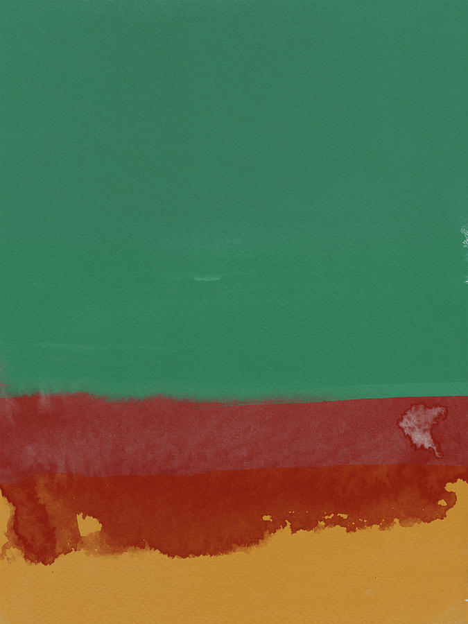 Landscape Painting - Green And Brown Watercolor by Naxart Studio Landscape Painting - Green And Brown Watercolor by Naxart Studio