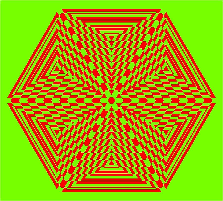 Green and Red Fusion Painting by Arttantra Green and Red Fusion Painting by Arttantra