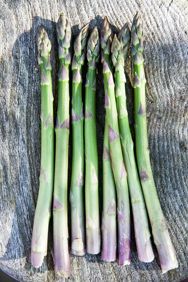 Green Asparagus seen From Above Photograph by George Blomfield