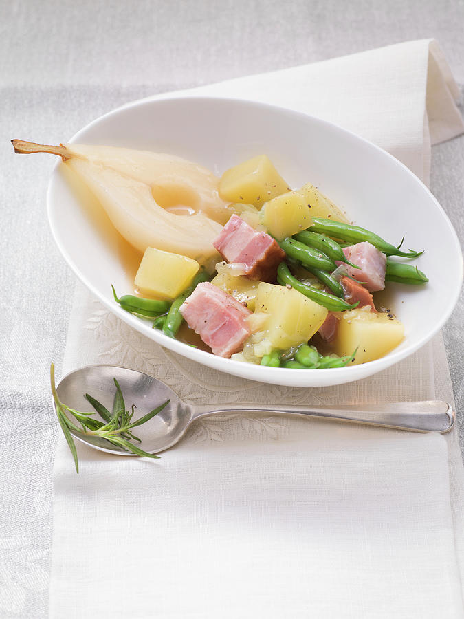 Green Beans With Bacon And Pears Photograph by Eising Studio