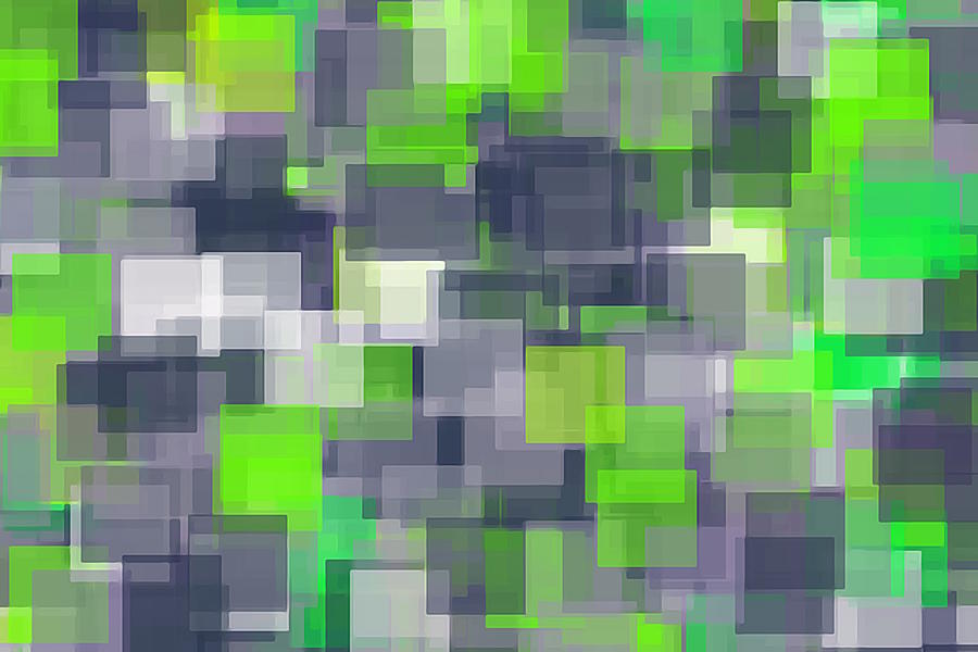 Green Black And White Square Pattern Abstract Background Painting