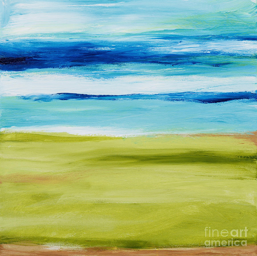 Green Blue Abstract Painting by Art by Danielle
