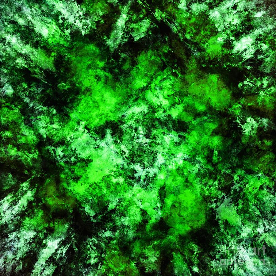 Green Digital Art - Green Burst by Keith Mills Green Digital Art - Green Burst by Keith Mills