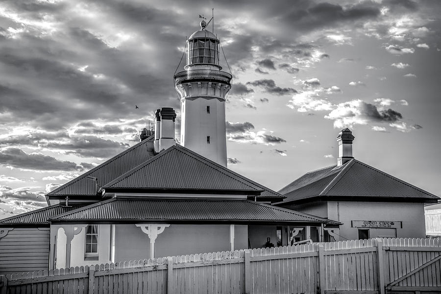 Green Cape Lighthouse BW Photograph by Bj S