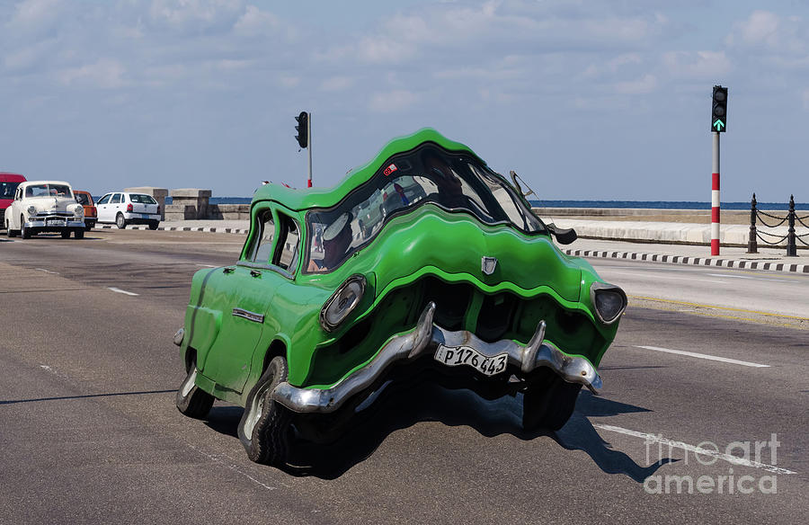 Green car with a twist Photograph by Les Palenik