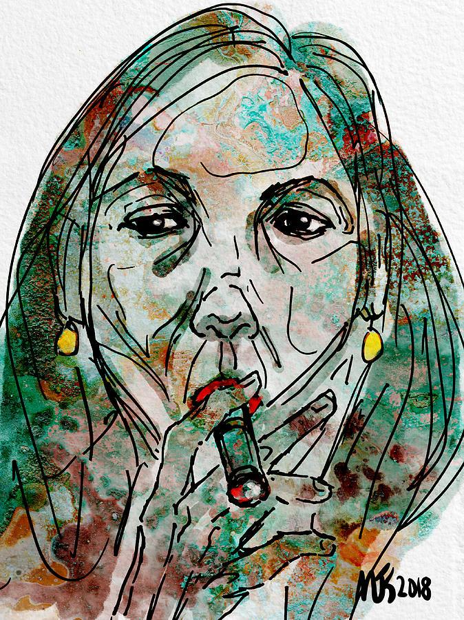 Green Cigar  Digital Art by Michael Kallstrom