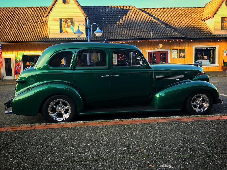 Green Classic Car Photograph by Jerry Abbott