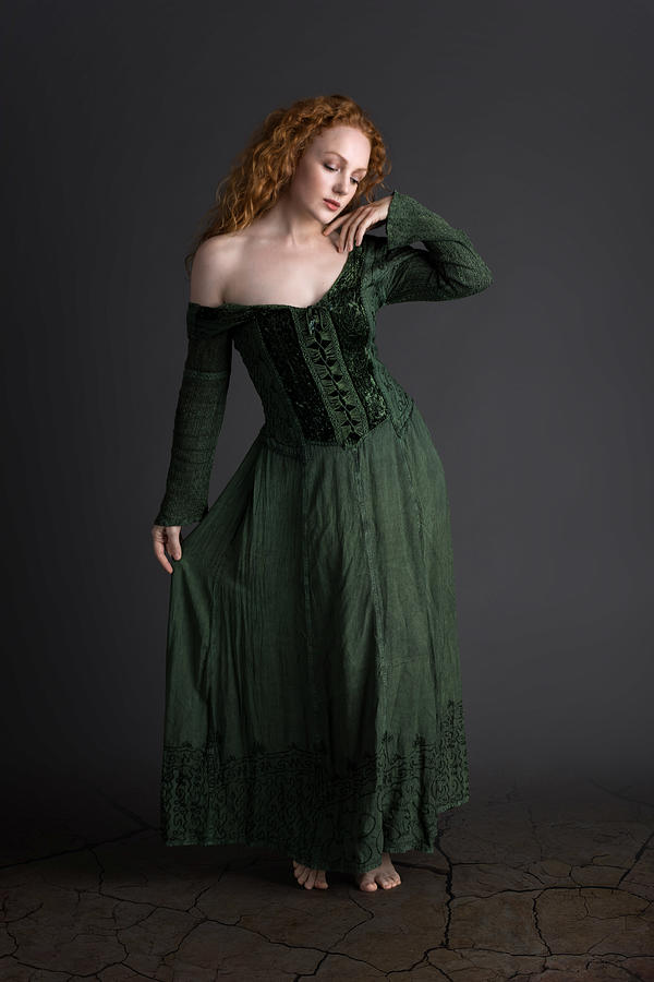 Green Dress Photograph by Jan Slotboom