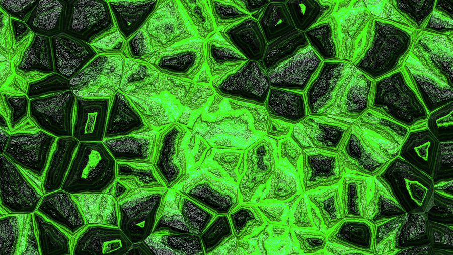 Green Dynamic Wall Abstract Digital Art by Don Northup