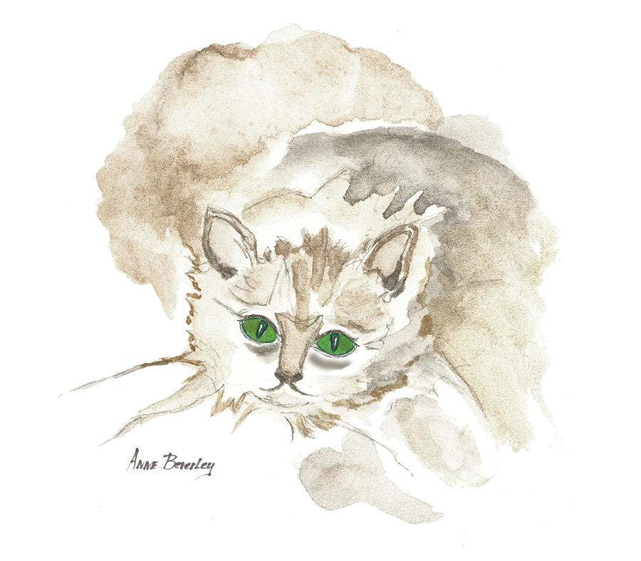 Green Eyed Cat by Anne Beverley-Stamps Green Eyed Cat by Anne Beverley-Stamps