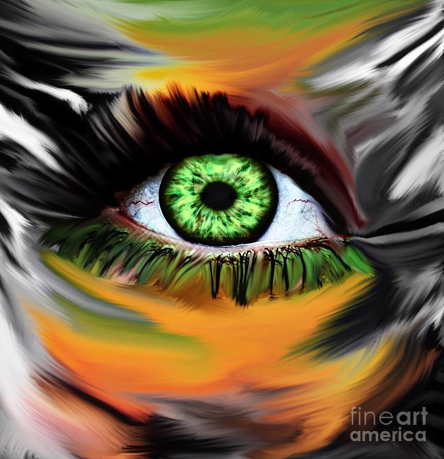 Green Eyed Sensation Digital Art by Gayle Price Thomas