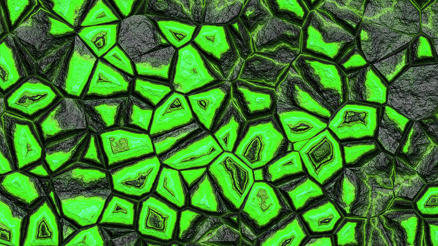 Green Fantasy Stone Wall Digital Art by Don Northup
