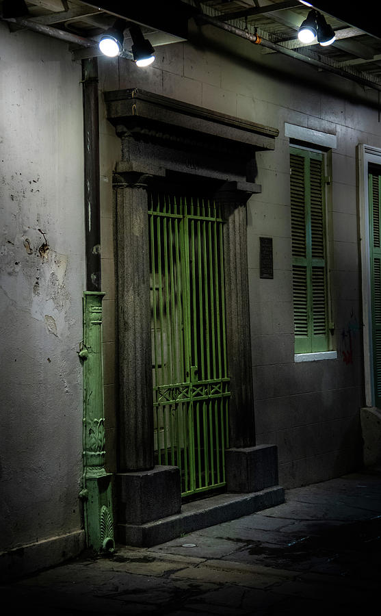 New Orleans Photograph - Green Gated Door by Greg and Chrystal Mimbs