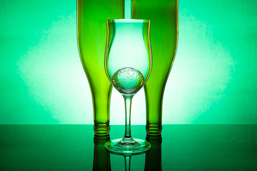 Green Glass #12 Photograph by Azriel Yakubovitch