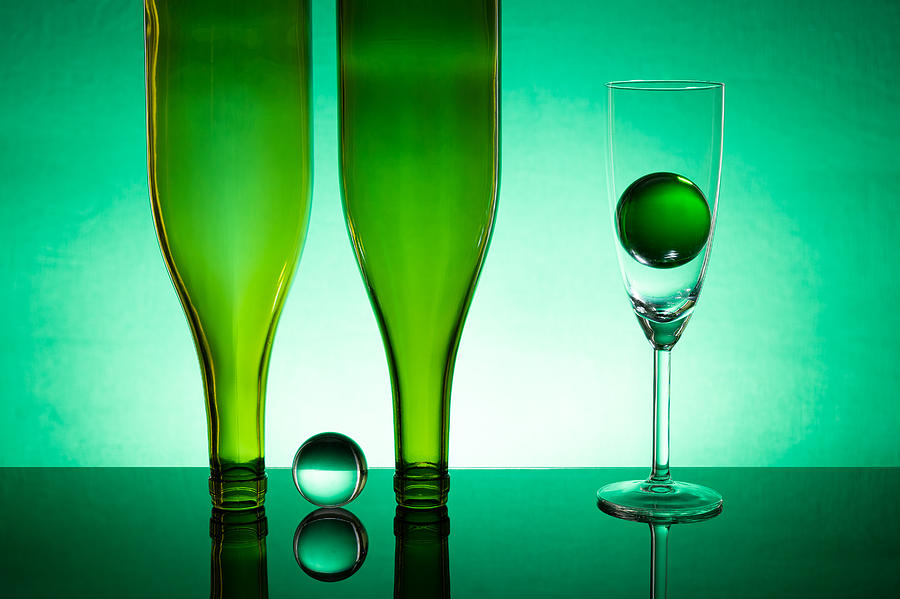 Green Glass #13 Photograph by Azriel Yakubovitch