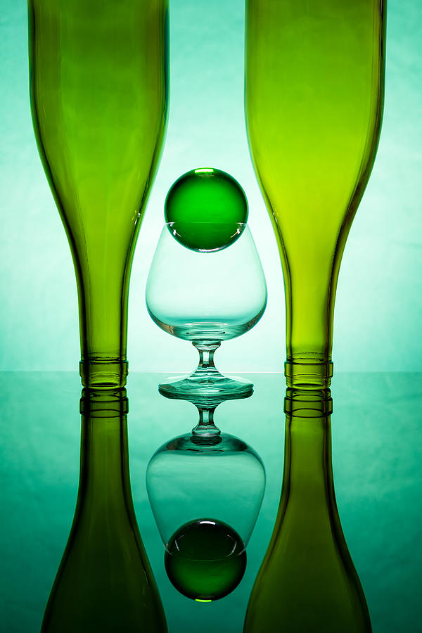Green Glass #14 Photograph by Azriel Yakubovitch