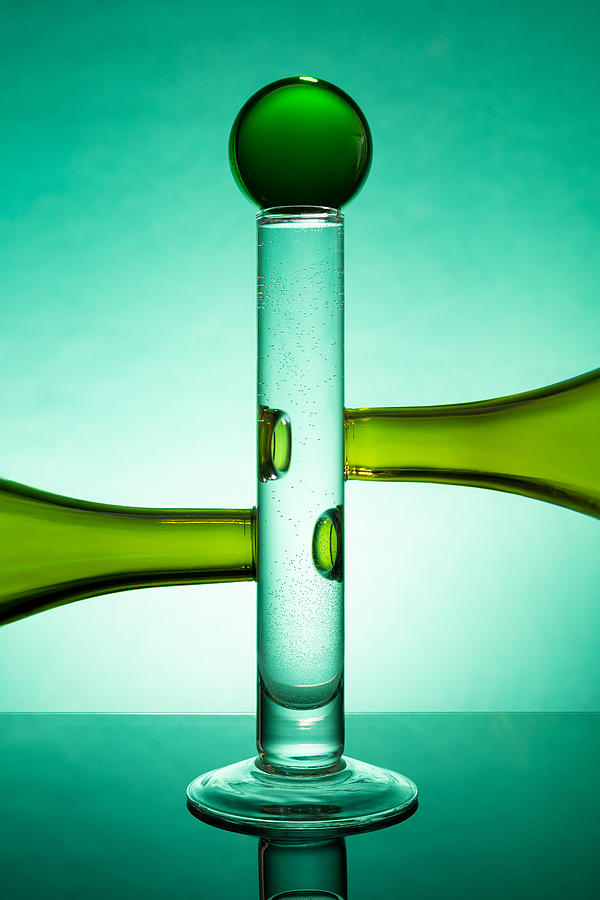 Green Glass #16 Photograph by Azriel Yakubovitch