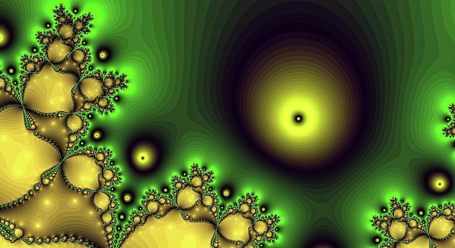 Green Glowing Bliss Abstract Digital Art by Don Northup