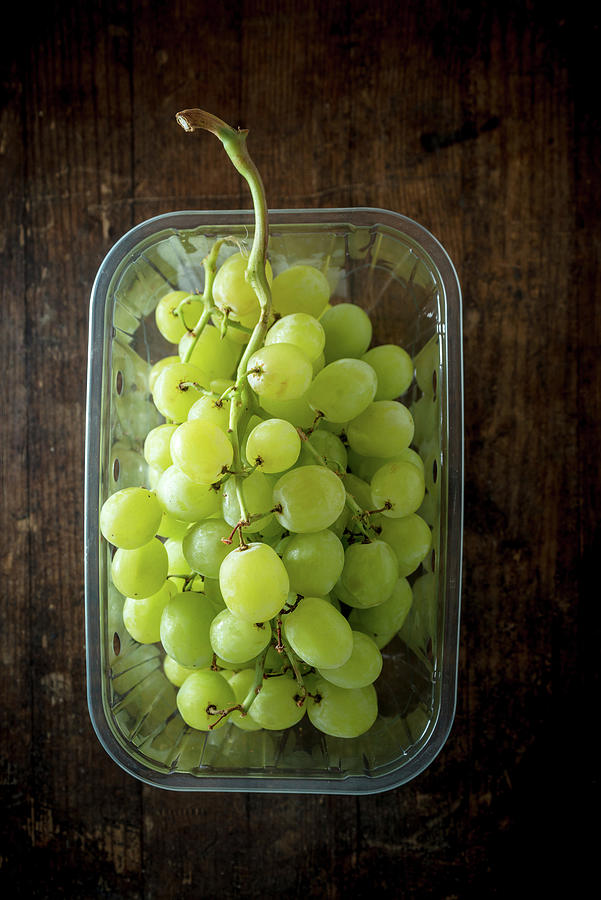 Green Grapes In A Punnet Photograph by Nitin Kapoor