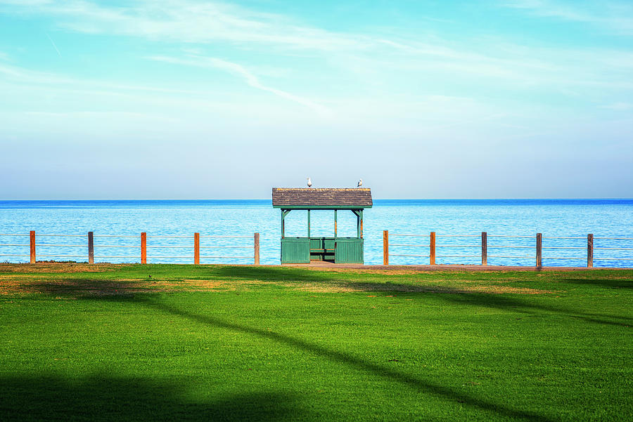 Beach Photograph - Green Grass Green Hut by Joseph S Giacalone