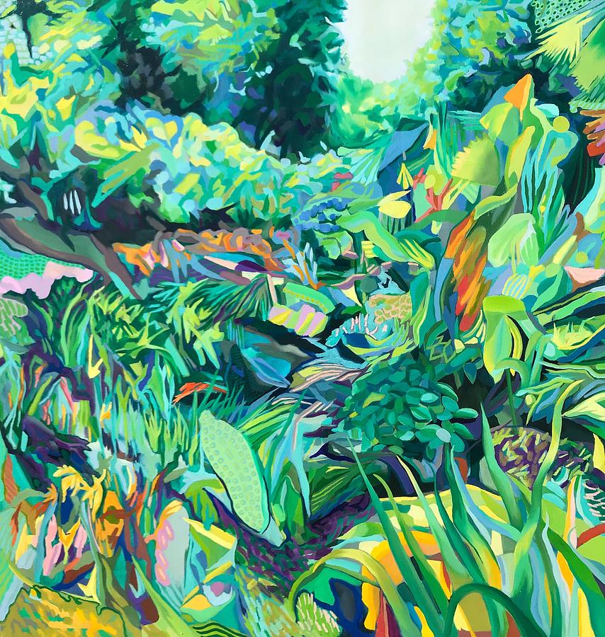 Green Growth Painting by Rose Lascelles