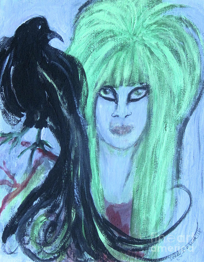 Green-Haired Ghoul Painting by Sandy DeLuca