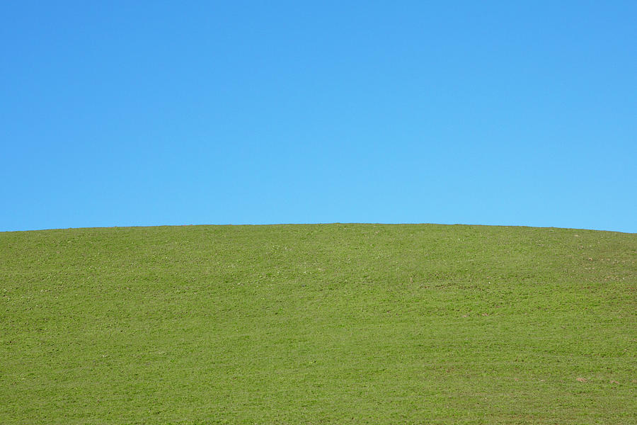 Green Hill And Blue Sky Photograph by Geri Lavrov