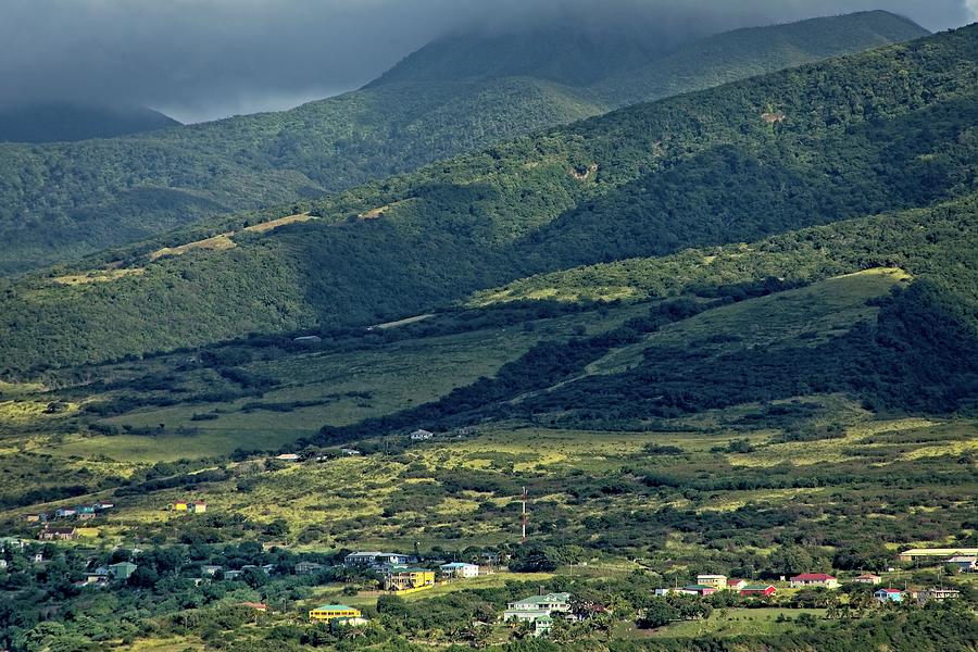 Green Hills of St Kitts from the Sea Photograph by Darryl Brooks