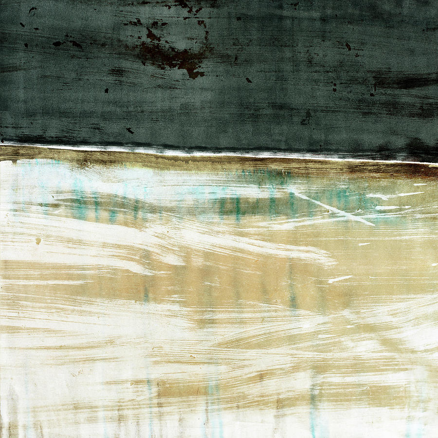 Abstract Painting - Green Horizon by Sisa Jasper