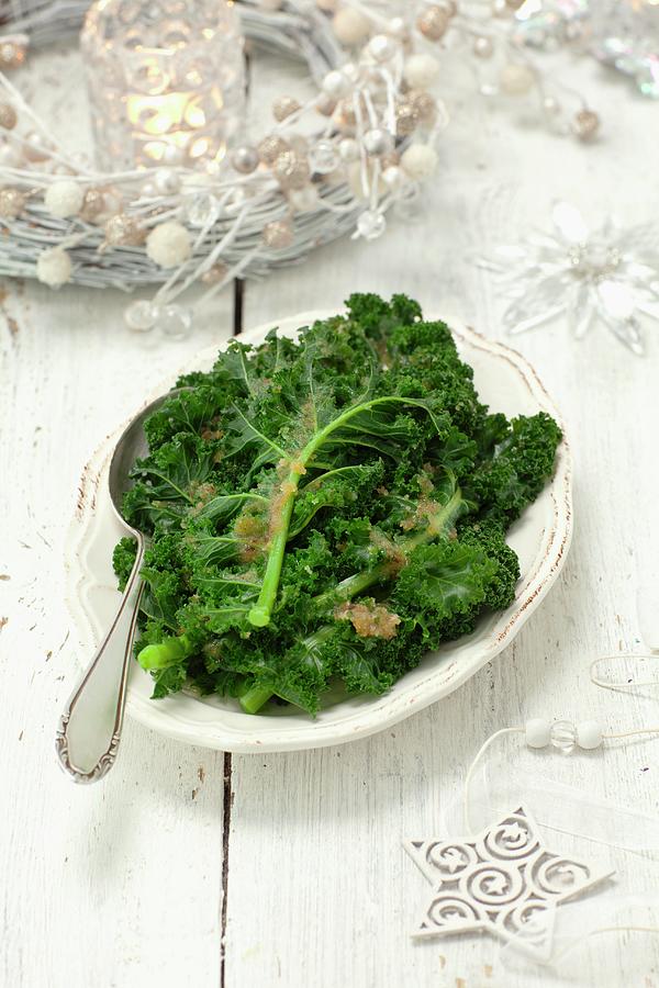 Green Kale With Buttered Crumbs Photograph by Rua Castilho