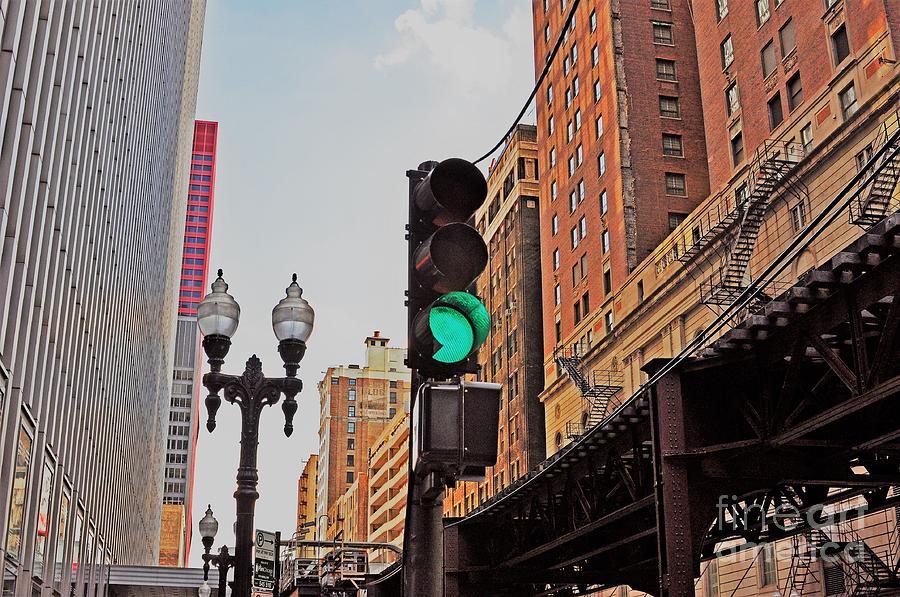Green Light In Chicago Photograph by Lydia Holly