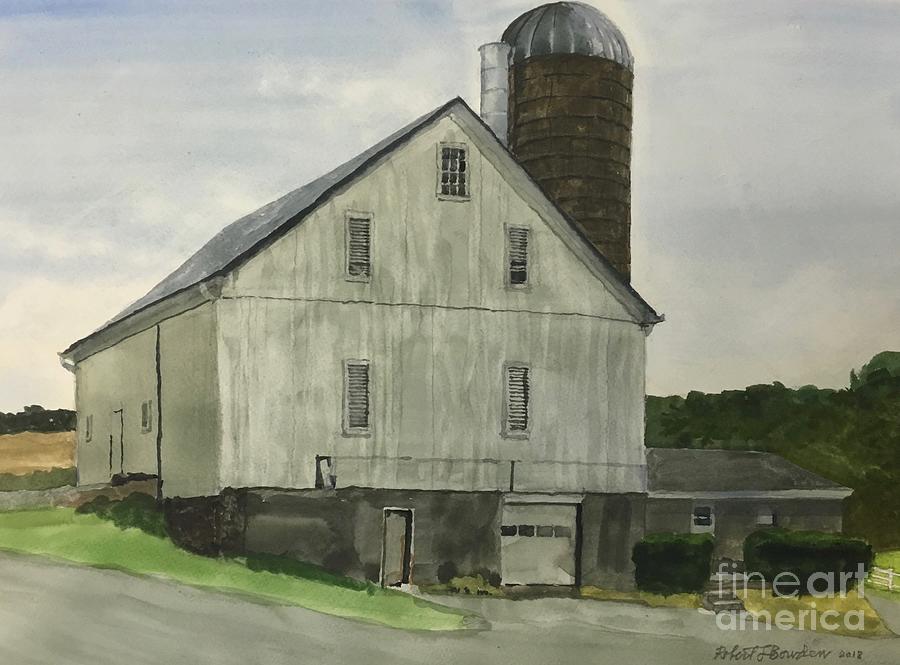 Green Mead Farm Barn Painting By Robert Bowden