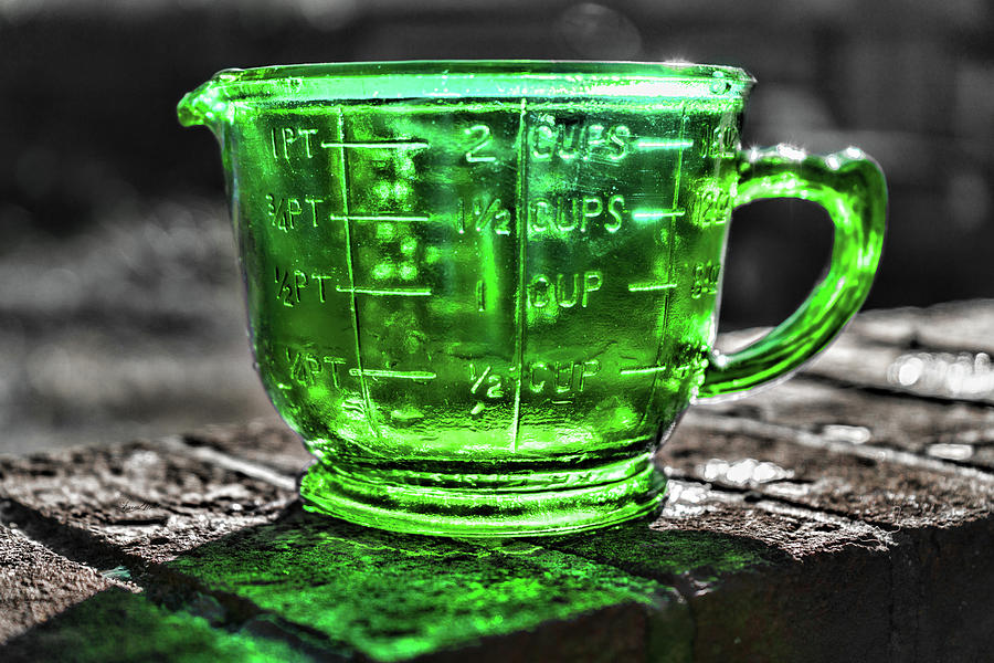 Green Measuring Cup Photograph by Sharon Popek