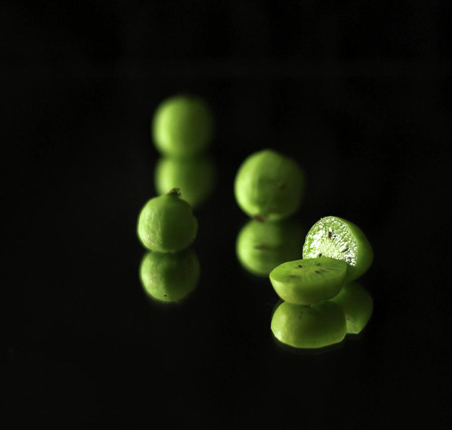 Green Mini Kiwis Photograph by Derek Bissonnette