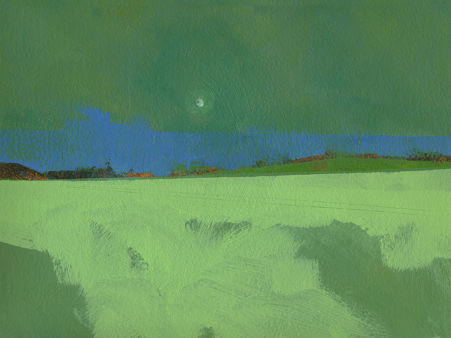 Green Moon Rising Painting by Paul Bailey