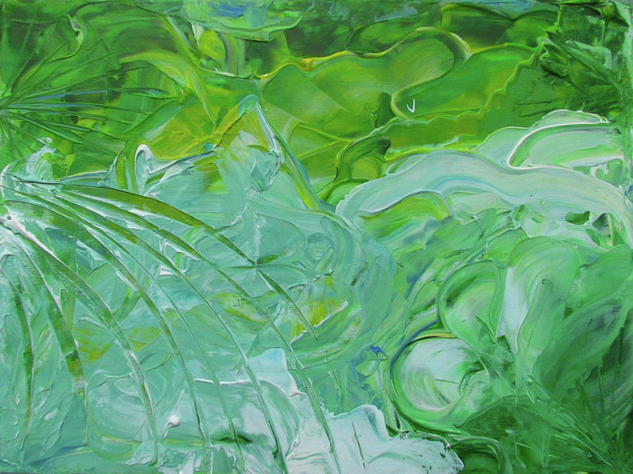 Green ocean Painting by Patricia Piotrak