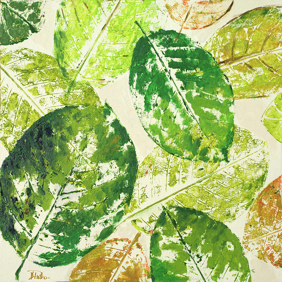 Green Painting - Green Overlay II by Patricia Pinto