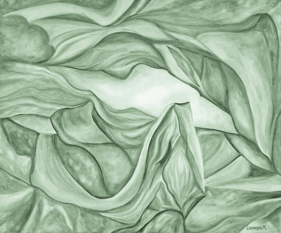 Green. Pastel Tone. Antelope Canyon Textile. The Beginning. Colorful And Over 30 Monochromatic. Painting