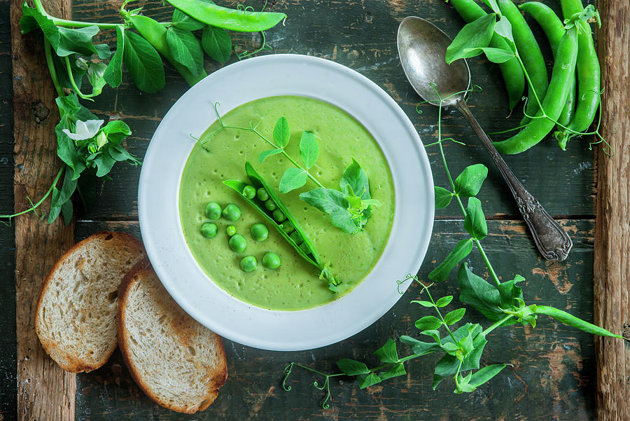 Green Peas Soup Photograph by Irina Meliukh