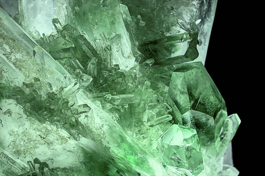 Green Quartz Crystals Photograph by JC Findley