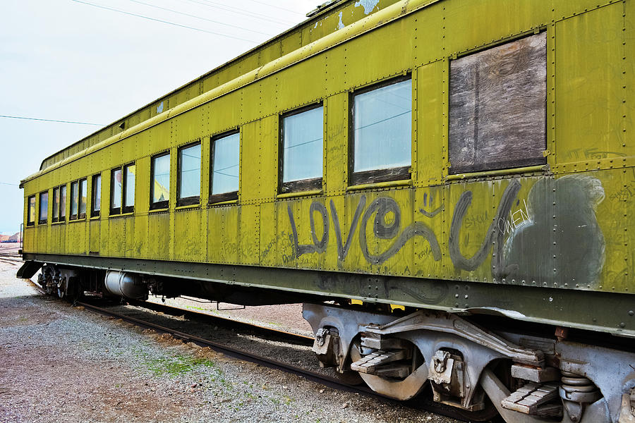 Green Railroad Car Photograph by Kyle Hanson