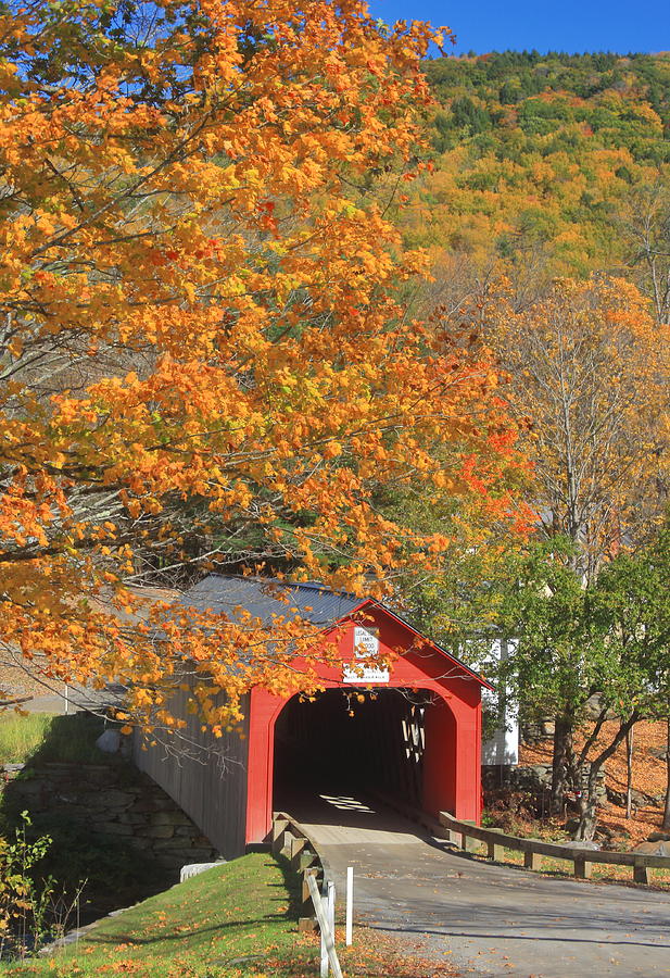 Green River Covered Bridge In Autumn Photograph