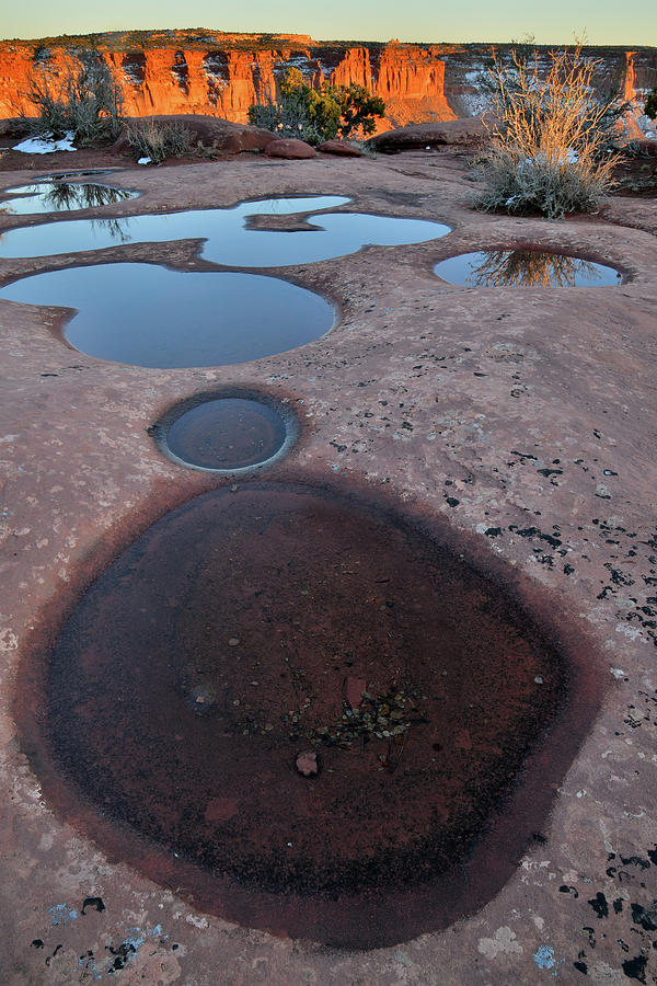 Green River Overlook Pools in Canyonlands NP Photograph by Ray Mathis