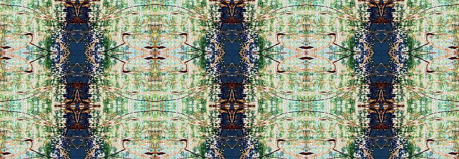 Green, River, Runner, Tapestry  Digital Art by Scott S Baker