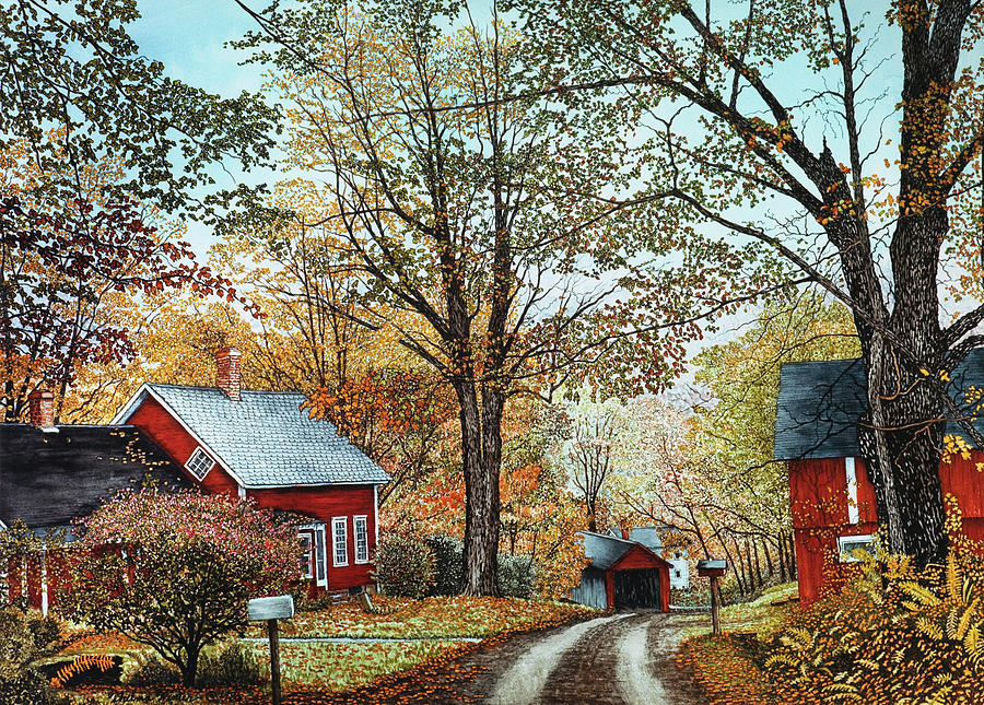 Homes Painting - Green River Valley, Southern Vt by Thelma Winter