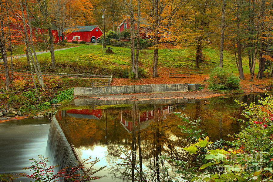 Green River Village Fall Reflections Photograph by Adam Jewell