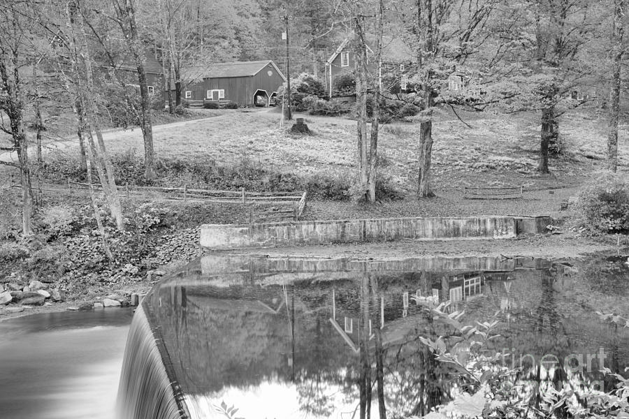 Green River Village Homestead Reflections Black And White Photograph by Adam Jewell